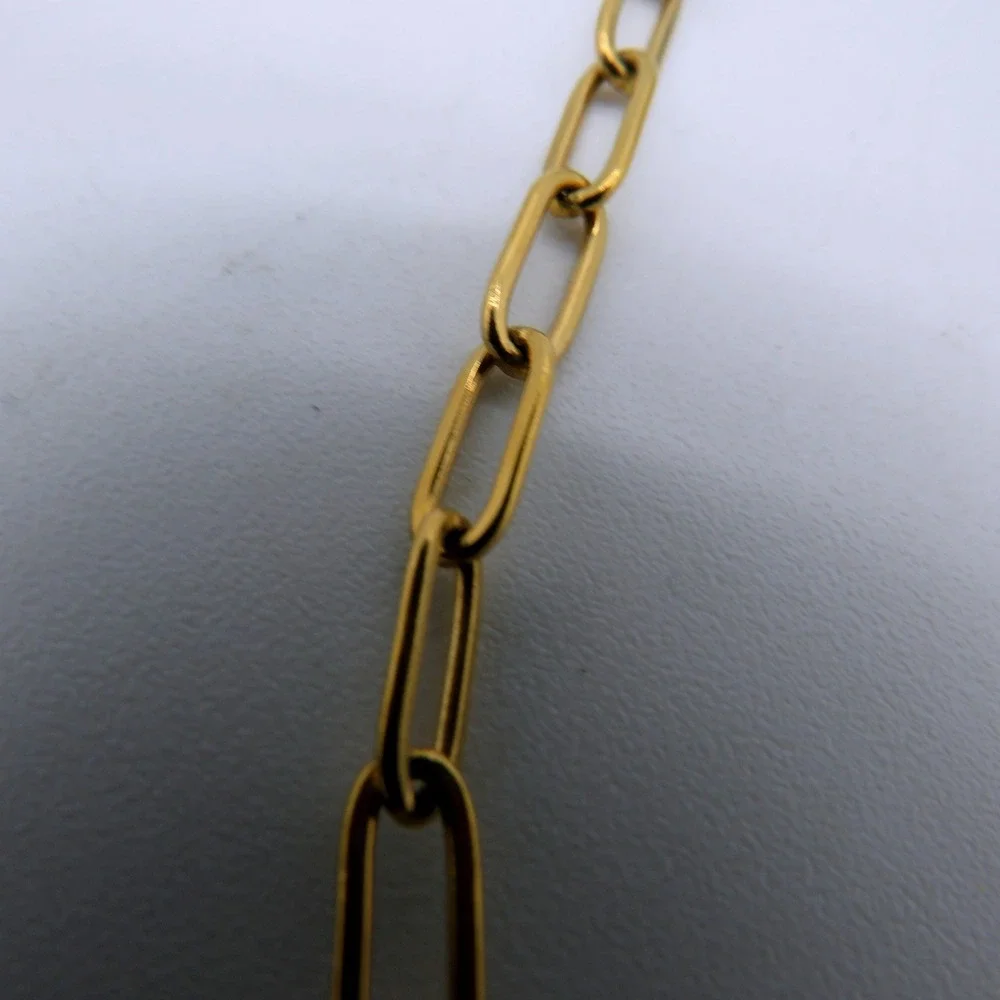 Gold Tone‎ Paperclip Link Chain 128